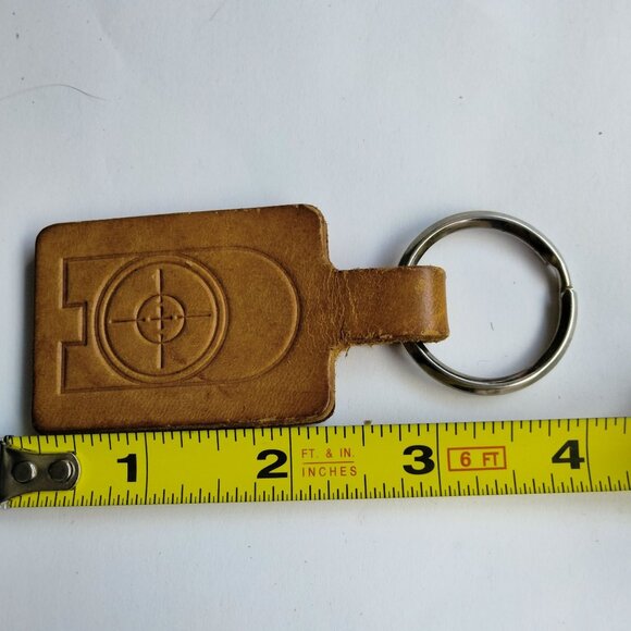 Leather Stamp Keychain Dearborn Fabricating Manufacturing Detroit Michigan VTG - Picture 5 of 5